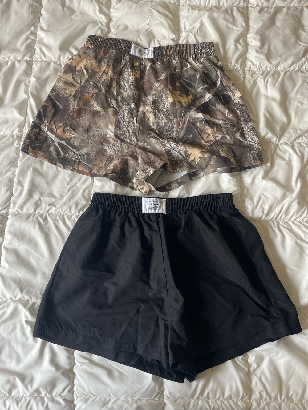 SHEIN Black & Camo Women's Shorts Set
